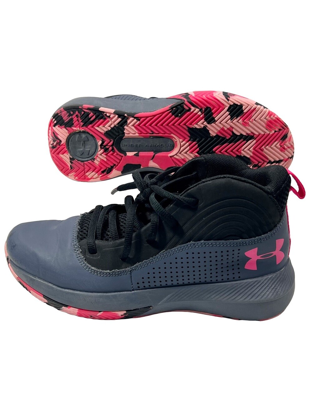 Under Armour Unisex Lockdown 4 3022123-402 Basketball Shoes Sneakers Size 3.5Y